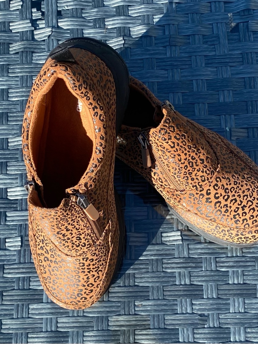 Lands' End Women's Leopard-Print Tan Winter Boots
